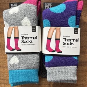 Women's Thermal Socks - Gray and Purple